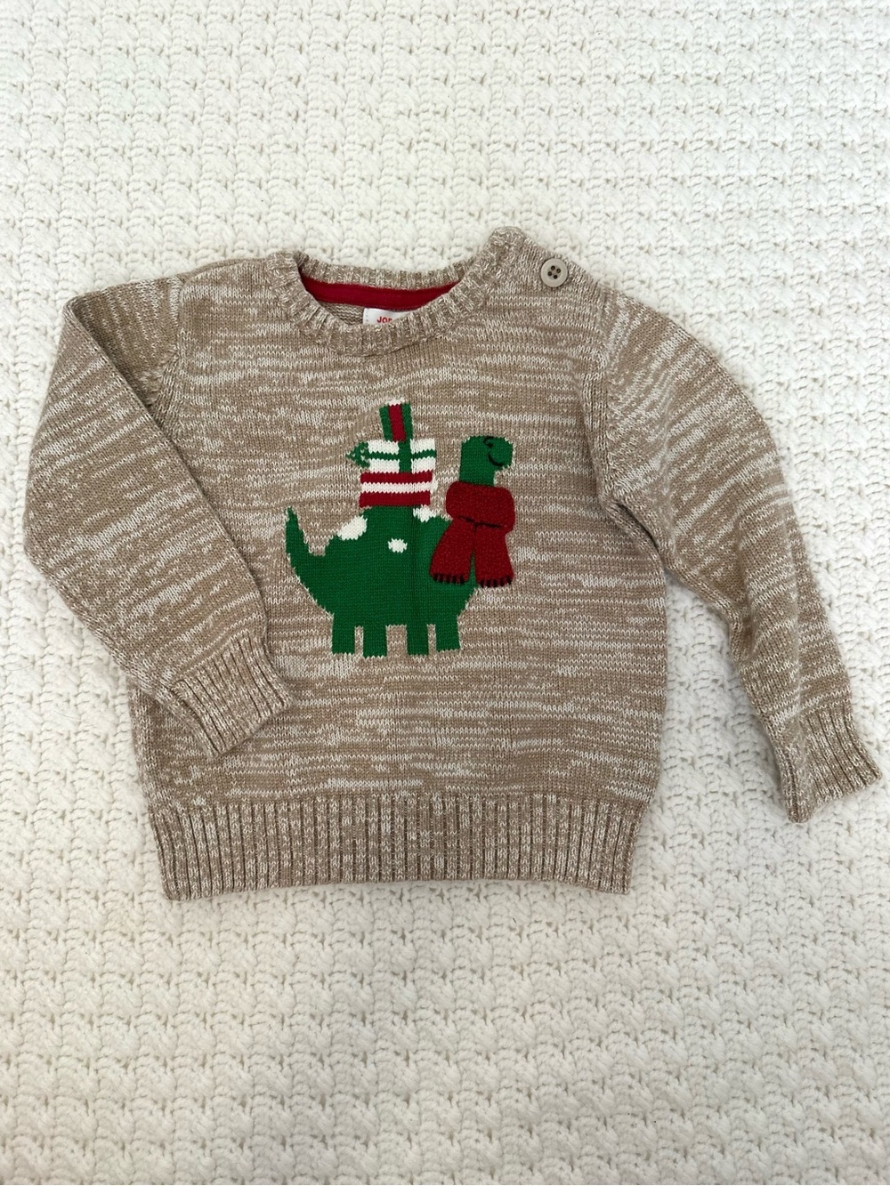 NWOT Joe Fresh 18-24 M Baby Beige Cotton Knit Sweater Festive Cottagecore
